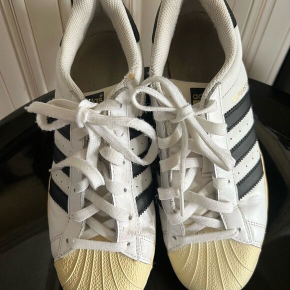 Adidas Original Superstar Shoes Low Top White Black C77124  Size 7.5 - Picture 9 of 14